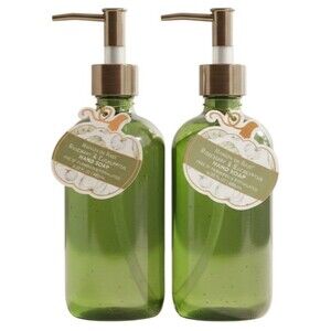 2 PACK Maison De Base Rosemary & Eucalyptus Hand Soap Glass Bottles 16.23 oz EA